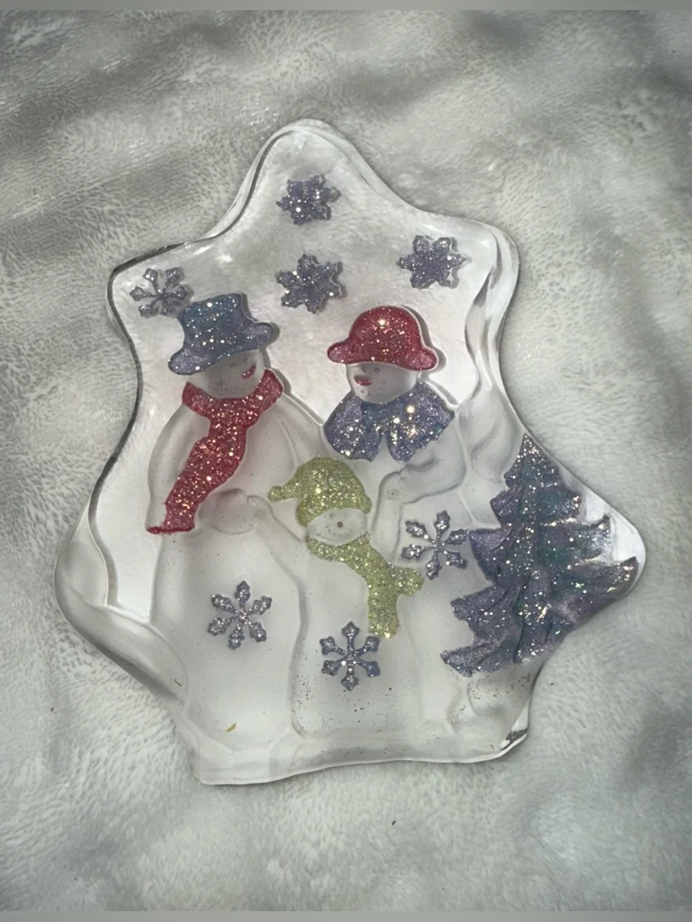 Crystal Collection Snowman Family